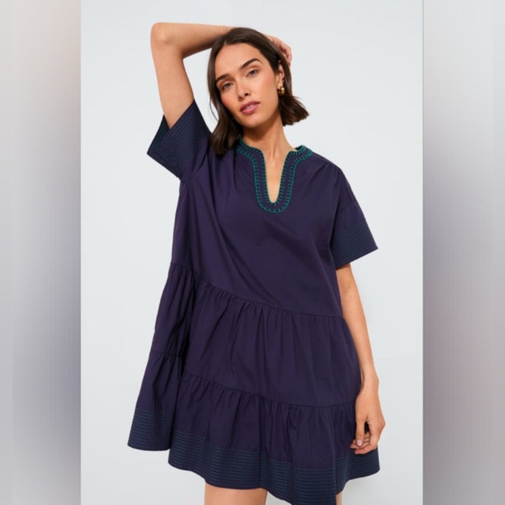 Pomander Place Navy Kinsley Dress Size XXL
